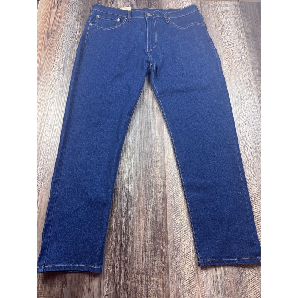 Levis 502 Taper Mens Jeans 36x30 Dark Indigo Blue Stretch Denim 29507-0000